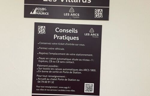 Parking couvert Les Villards -  Les Arcs 1800 Bourg St Maurice / Paradiski